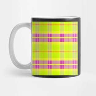 Neon Aesthetic Ossian 1 Hand Drawn Textured Plaid Pattern Mug